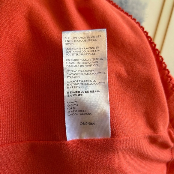 Anthropologie Maeve Dress Orange Floral Sleeveless Brianne Jersey Small - Picture 3 of 7